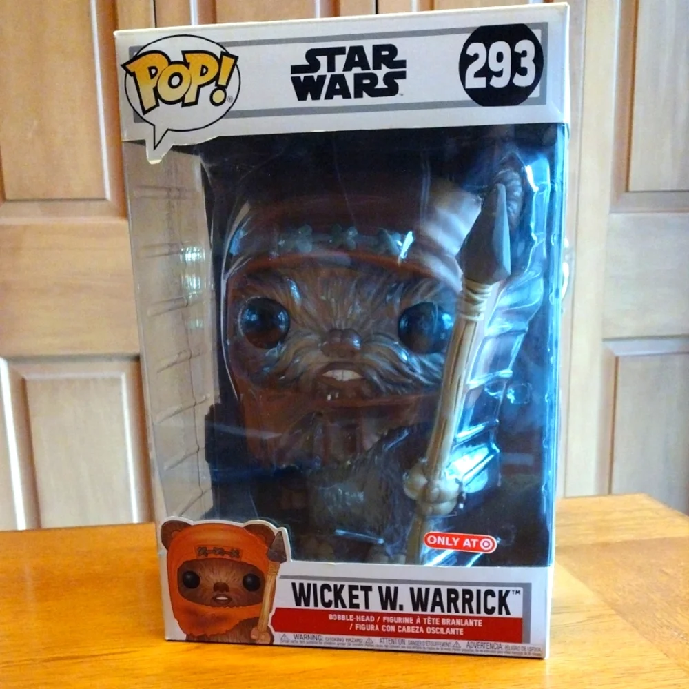 Large 10" Funko Pop WICKET W WARRICK #293 Star Wars Target Exclusive Bobble Head - Picture 1 of 9